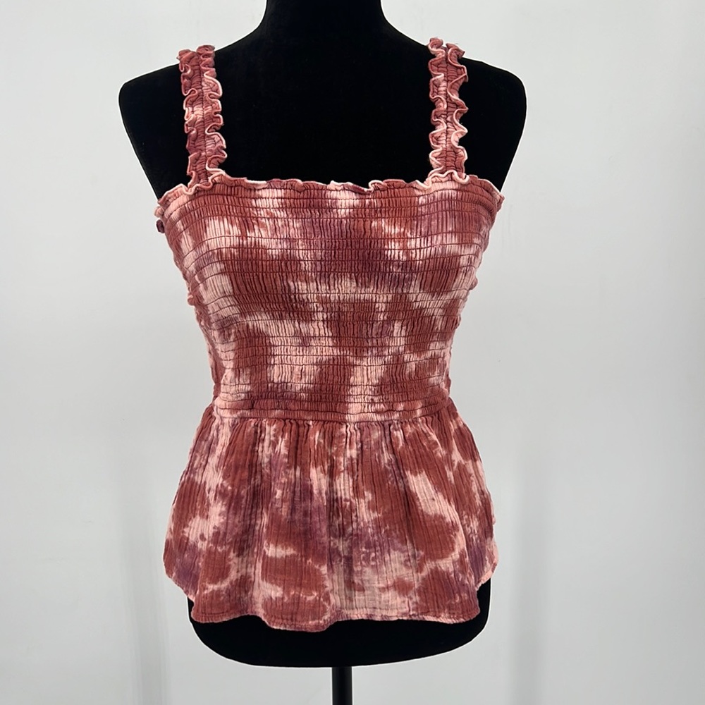True Craft Smocked Tie Dyed Top Women's Sz. S